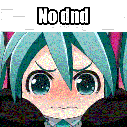 A Picture Of A Girl With The Words No Dnd Written On It GIF