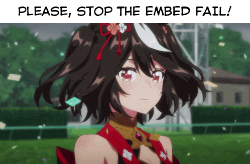 A Picture Of A Girl With The Words Please Stop The Embed Fail On The Bottom GIF