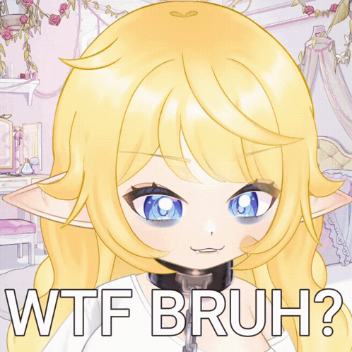 A Picture Of A Girl With The Words Wtf Bruh Written On It GIF