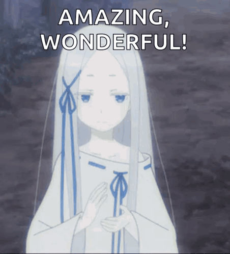 A Picture Of A Girl With White Hair And The Words Amazing Wonderful GIF