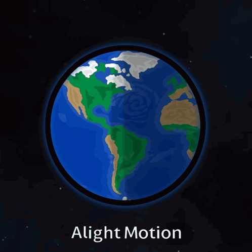 A Picture Of A Globe With The Words Alight Motion Underneath It GIF