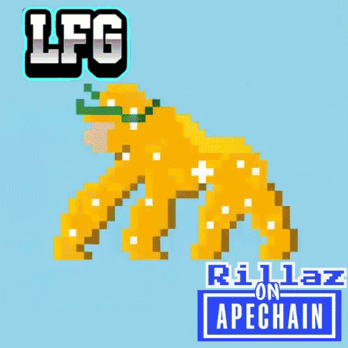 a picture of a gorilla wearing sunglasses with the words lfg on it
