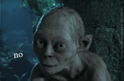 A Picture Of A Gorilla With The Word No Written Below It GIF