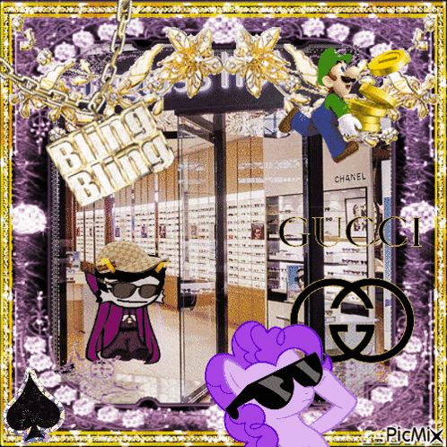 Gucci Store With Purple Pony GIF