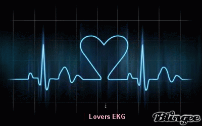 A Picture Of A Heartbeat With The Words " Lovers Ekg " Below It GIF