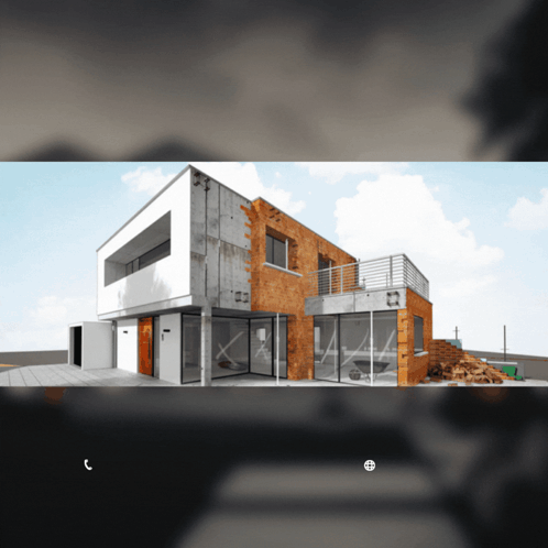 A Picture Of A House That Is Being Remodeled With A Phone Number In The Corner GIF