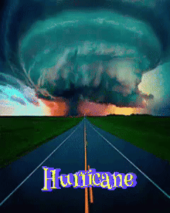 A Picture Of A Hurricane On A Road GIF