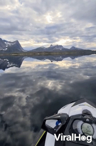 Jet Ski On Lake With Viralhog Text GIF