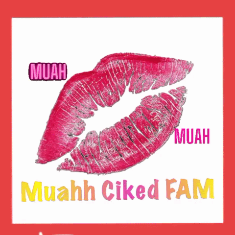 A Picture Of A Kiss With The Words Muah And Muah GIF