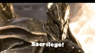 A Picture Of A Knight With The Words " Sacrifice " On The Bottom GIF