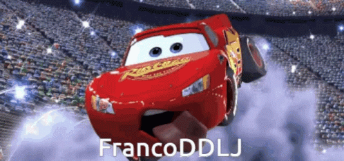 A Picture Of A Lightning Mcqueen Car From Cars GIF