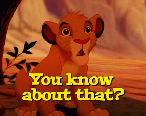 A Picture Of A Lion Cub With The Words " You Know About That " GIF
