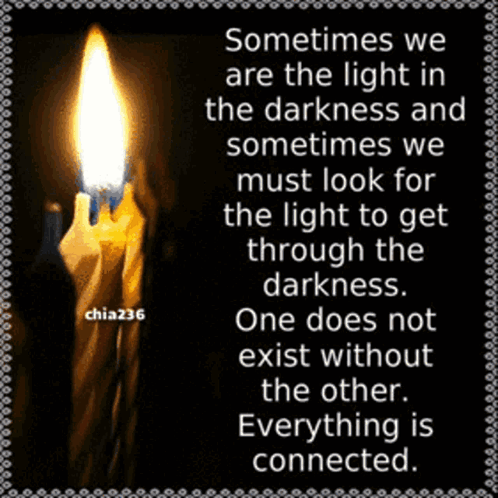 A Picture Of A Lit Candle With A Quote About Light GIF