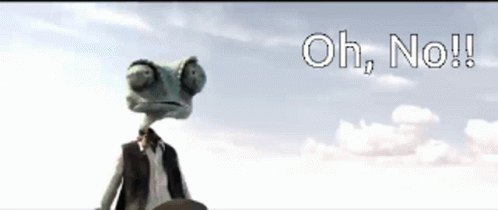 A Picture Of A Lizard With The Words Oh No Written On It GIF