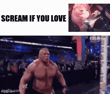 A Picture Of A Man And A Picture Of A Woman With The Words Scream If You Love GIF