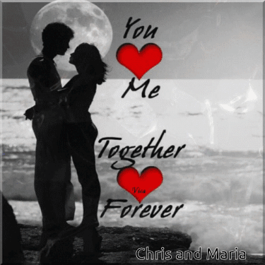 A Picture Of A Man And A Woman Hugging With The Words You Me Together Via Forever GIF