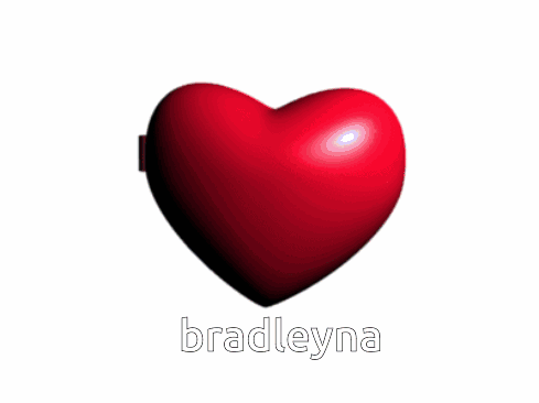 A Picture Of A Man And A Woman In A Heart Shaped Frame With The Name Bradleyna On The Bottom GIF