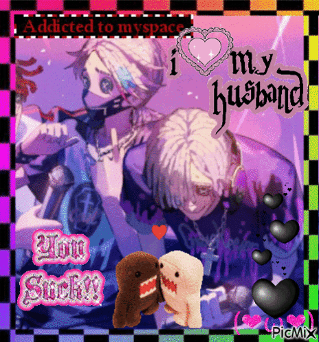 A Picture Of A Man And A Woman With The Words I Love My Husband GIF