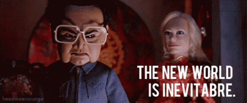 Man And Woman With The New World Is Inevitable GIF
