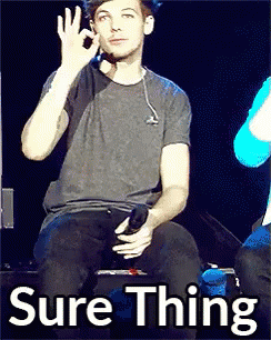 A Picture Of A Man Giving An Ok Sign With The Words Sure Thing Written Below Him GIF