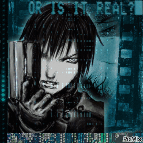 Man Holding Gun With Or Is It Real Text GIF