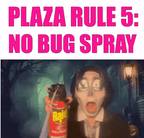 A Picture Of A Man Holding A Raid Bug Spray GIF