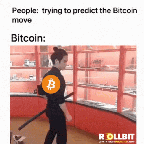 a picture of a man holding a sword with a bitcoin on his back
