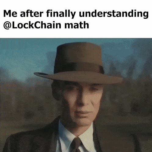 A Picture Of A Man In A Suit And Tie With The Caption Me After Finally Understanding @ Lockchain Math GIF