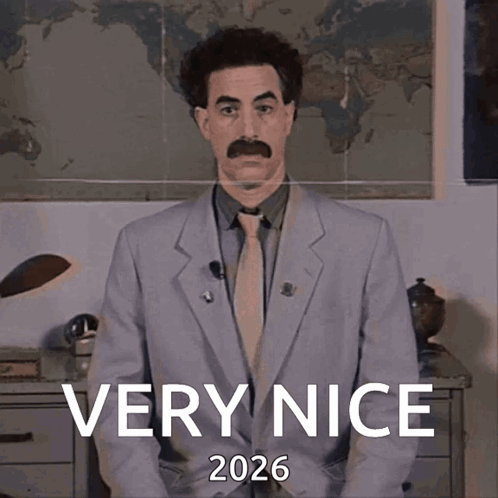 A Picture Of A Man In A Suit And Tie With The Words Very Nice 2026 GIF
