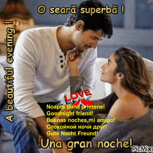 A Picture Of A Man Kissing A Woman 'S Hand With The Caption " A Beautiful Evening ! " GIF