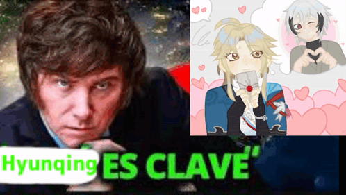 A Picture Of A Man Next To A Picture Of A Girl With The Name Hyunging On It GIF