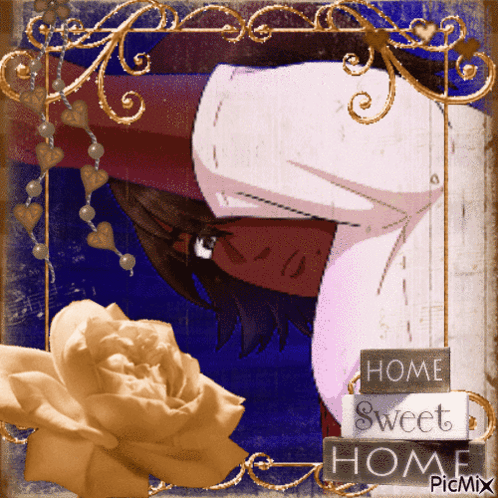 A Picture Of A Man Sleeping With A Sign That Says Home Sweet Home On It GIF