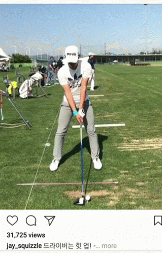 A Picture Of A Man Swinging A Golf Club Has 31,725 Views On It GIF