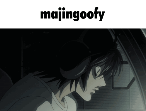 A Picture Of A Man Wearing Headphones And The Words Majingoofy Below Him GIF