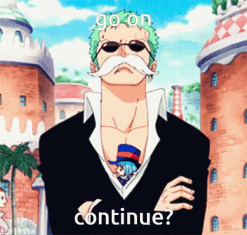 A Picture Of A Man With A Mustache And Sunglasses Says Go On Continue GIF