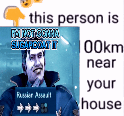 A Picture Of A Man With A Sign That Says Russian Assault On It GIF