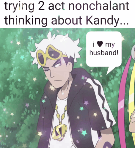 A Picture Of A Man With A Speech Bubble That Says I Love My Husband GIF