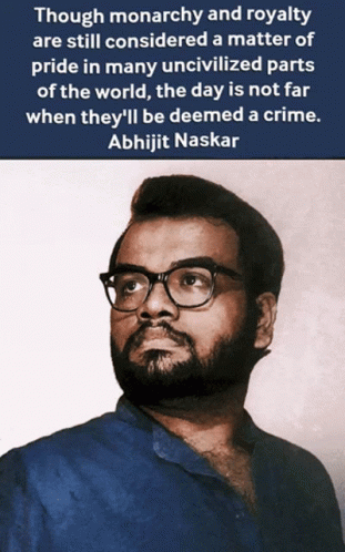 A Picture Of A Man With Glasses And A Quote By Abhijit Naskar GIF