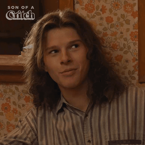 Man With Long Hair Thanks Dad GIF