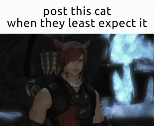 A Picture Of A Man With Red Hair And The Words Post This Cat When They Least Expect It On The Bottom GIF