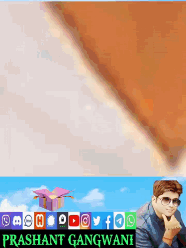 A Picture Of A Man With Sunglasses And The Name Prashant Gangwani GIF
