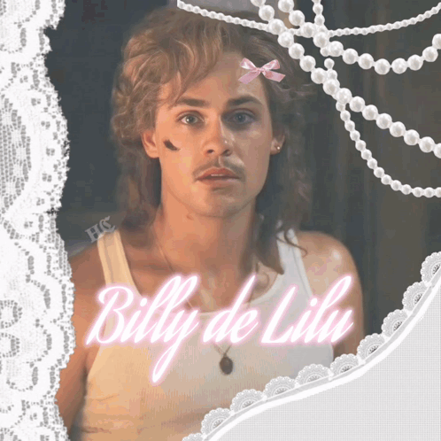 A Picture Of A Man With The Name Billy De Lilu On It GIF