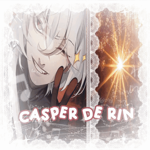 A Picture Of A Man With The Name Casper De Rin Written On It GIF