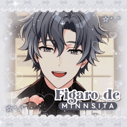 A Picture Of A Man With The Name Figaro De Minnesota On It GIF