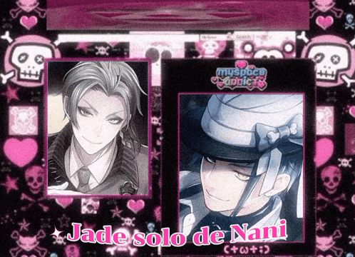 A Picture Of A Man With The Name Jade Solo De Nami On It GIF