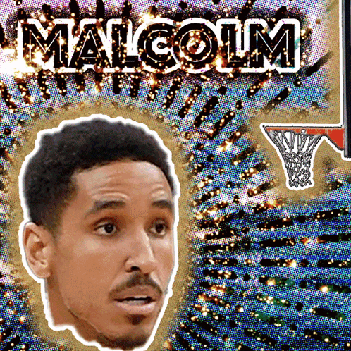 A Picture Of A Man With The Name Malcolm Written On It GIF