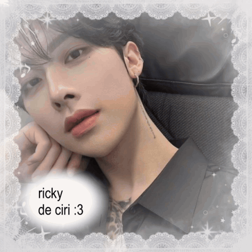 A Picture Of A Man With The Name Ricky De Ciri Written Below It GIF