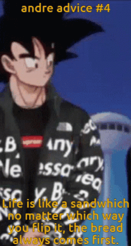 A Picture Of A Man With The Words Andre Advice # 4 On The Top GIF