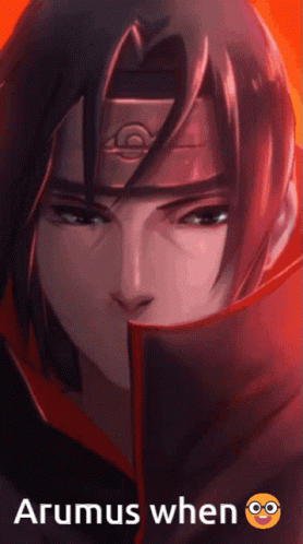 A Picture Of A Man With The Words " Arumus When " Written Below It GIF