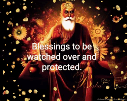 A Picture Of A Man With The Words Blessings To Be Watched Over And Protected At The Bottom GIF